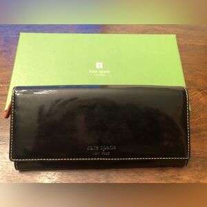 Kate Spade Patent Leather Black Wallet
